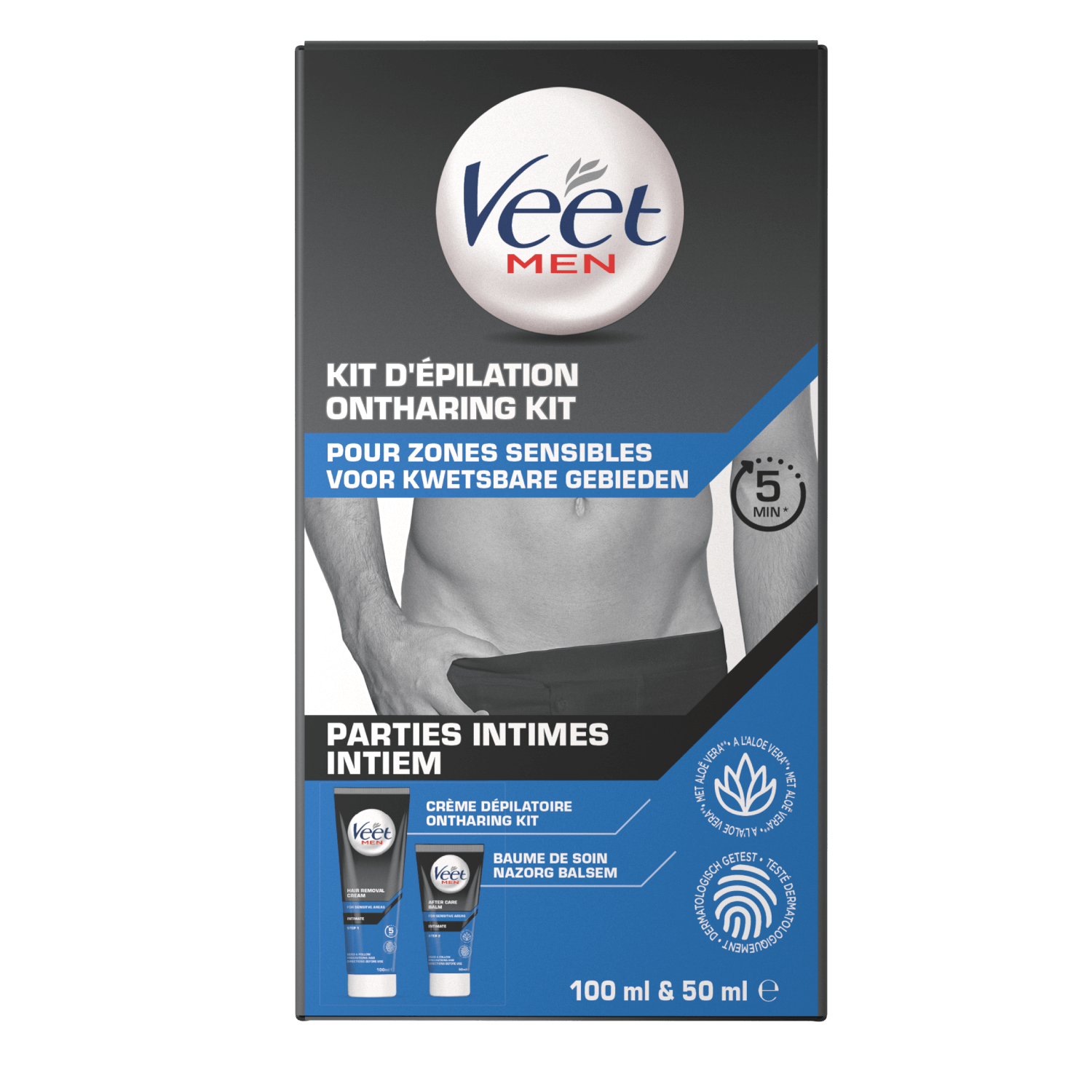 Kit d’épilation pour parties intimes Veet Men Veet